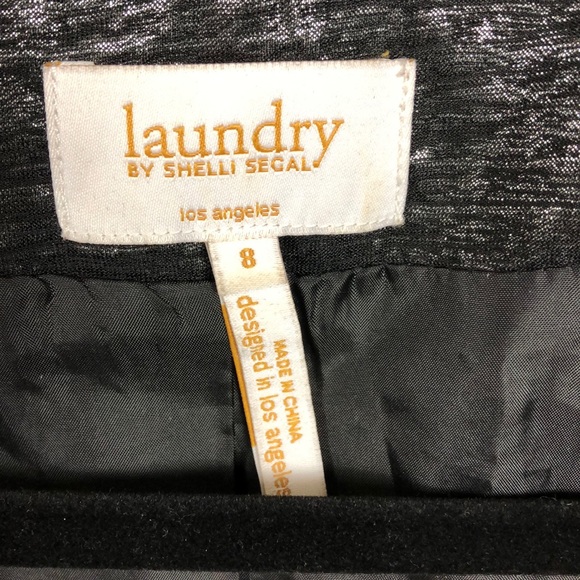 🆕Laundry by Shelli Segal>Lurex moto jacket NWOT - Picture 5 of 8